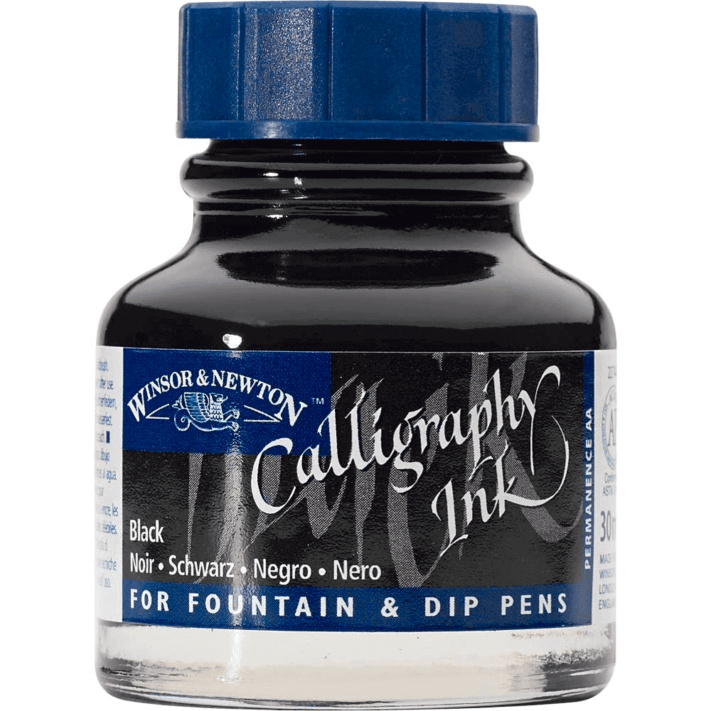 Tinta Para Caligrafia Winsor & Newton 30ml Black